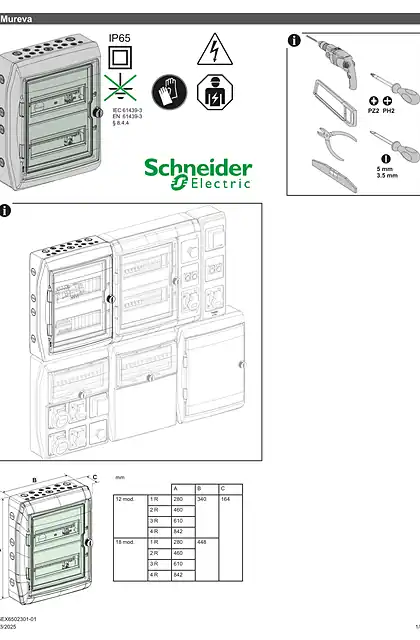schneider施耐德Mureva Modular Enclosures Installation sheet